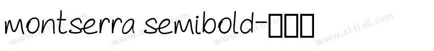 montserra semibold字体转换